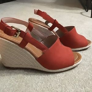 Kate Spade Espadrilles   Size 8 1/2. Suede Salmon